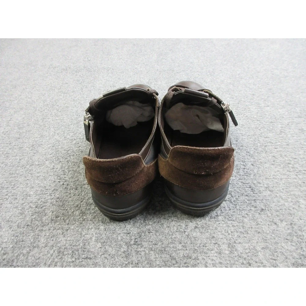 Louis Vuitton Shoes Mens Size 7.5 Damier Canvas Low Top Leather‎ Sneaker Zip